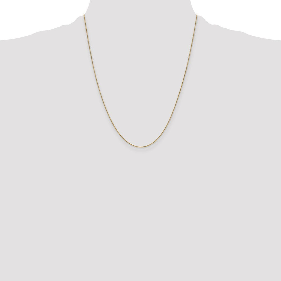 Gold 0.8mm Spiga (Wheat) Chain, 22