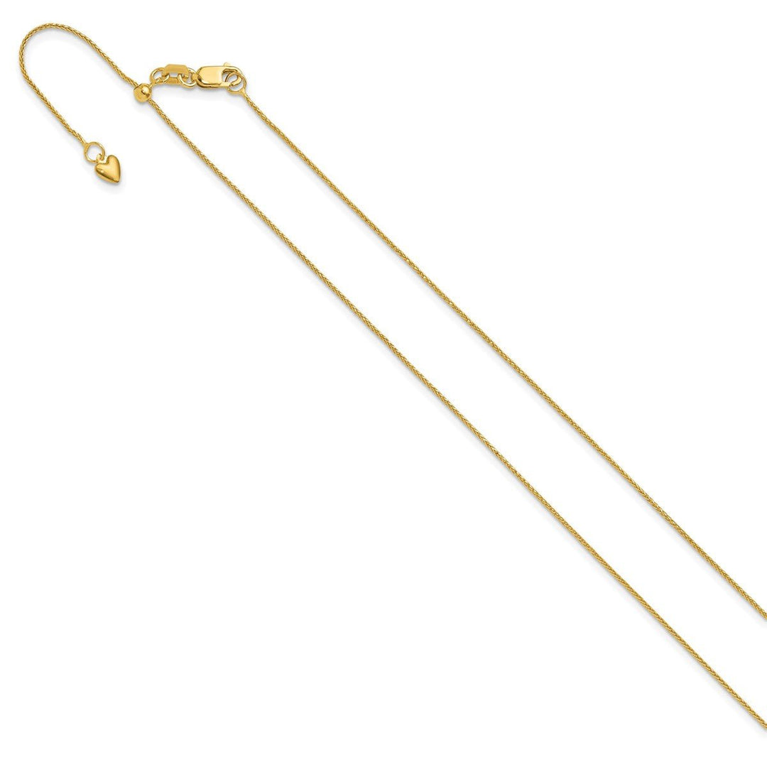 Gold 0.8mm Spiga (Wheat) Chain, 22