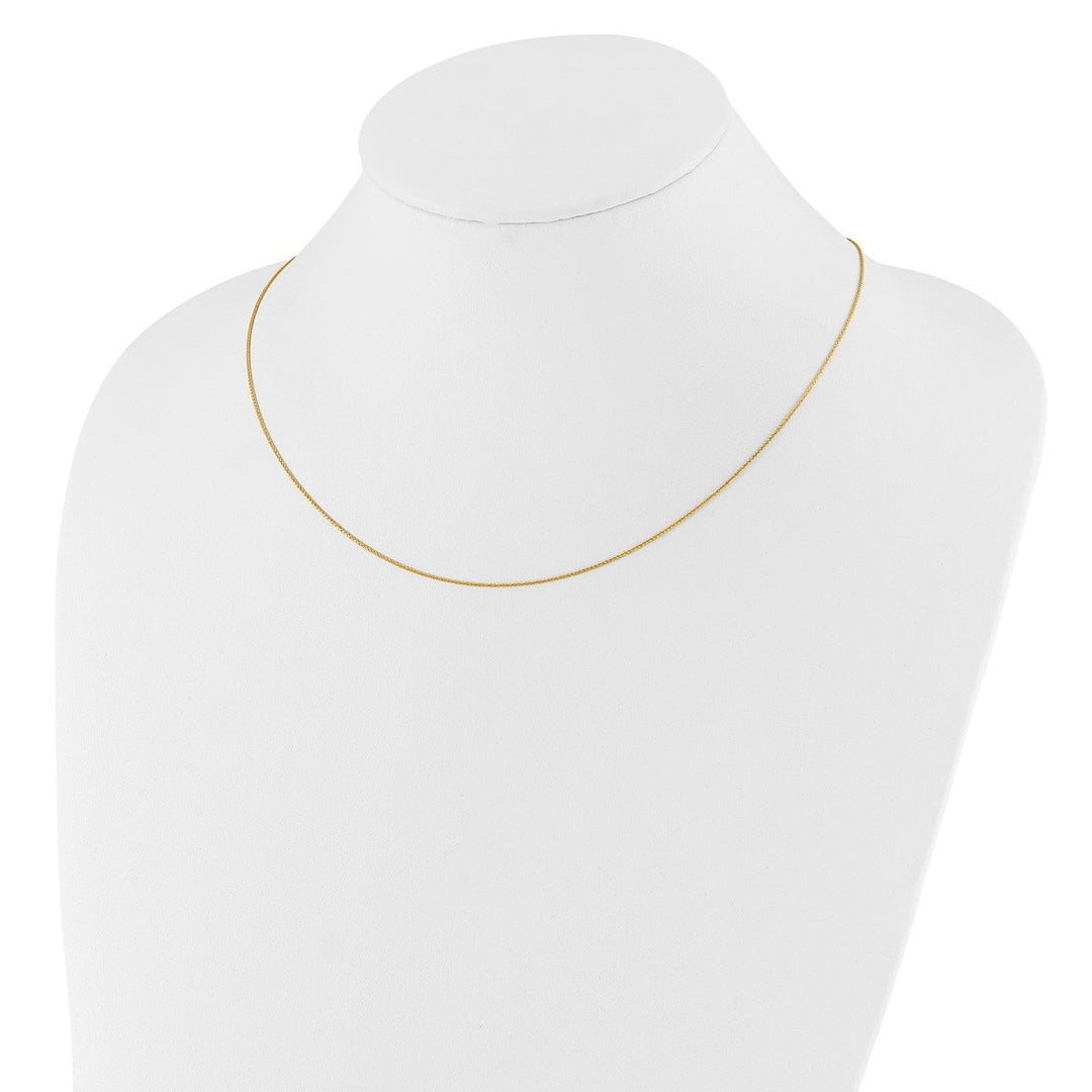 Gold 0.8mm Spiga (Wheat) Chain, 22