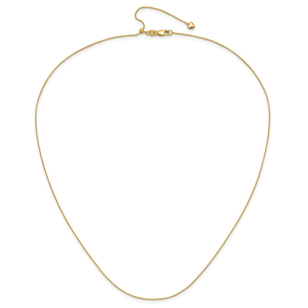 Gold 0.8mm Spiga (Wheat) Chain, 22