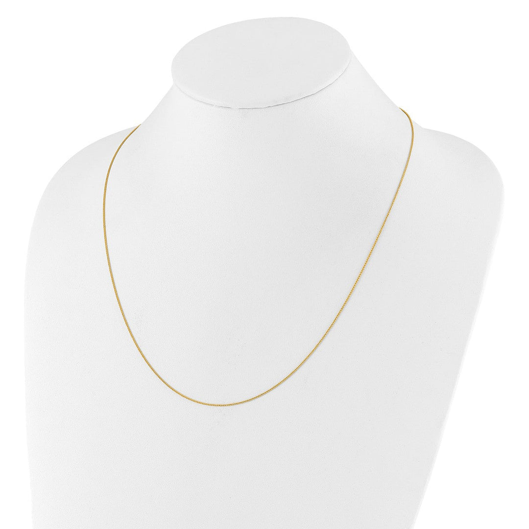 Gold 0.8mm Spiga (Wheat) Chain, 22