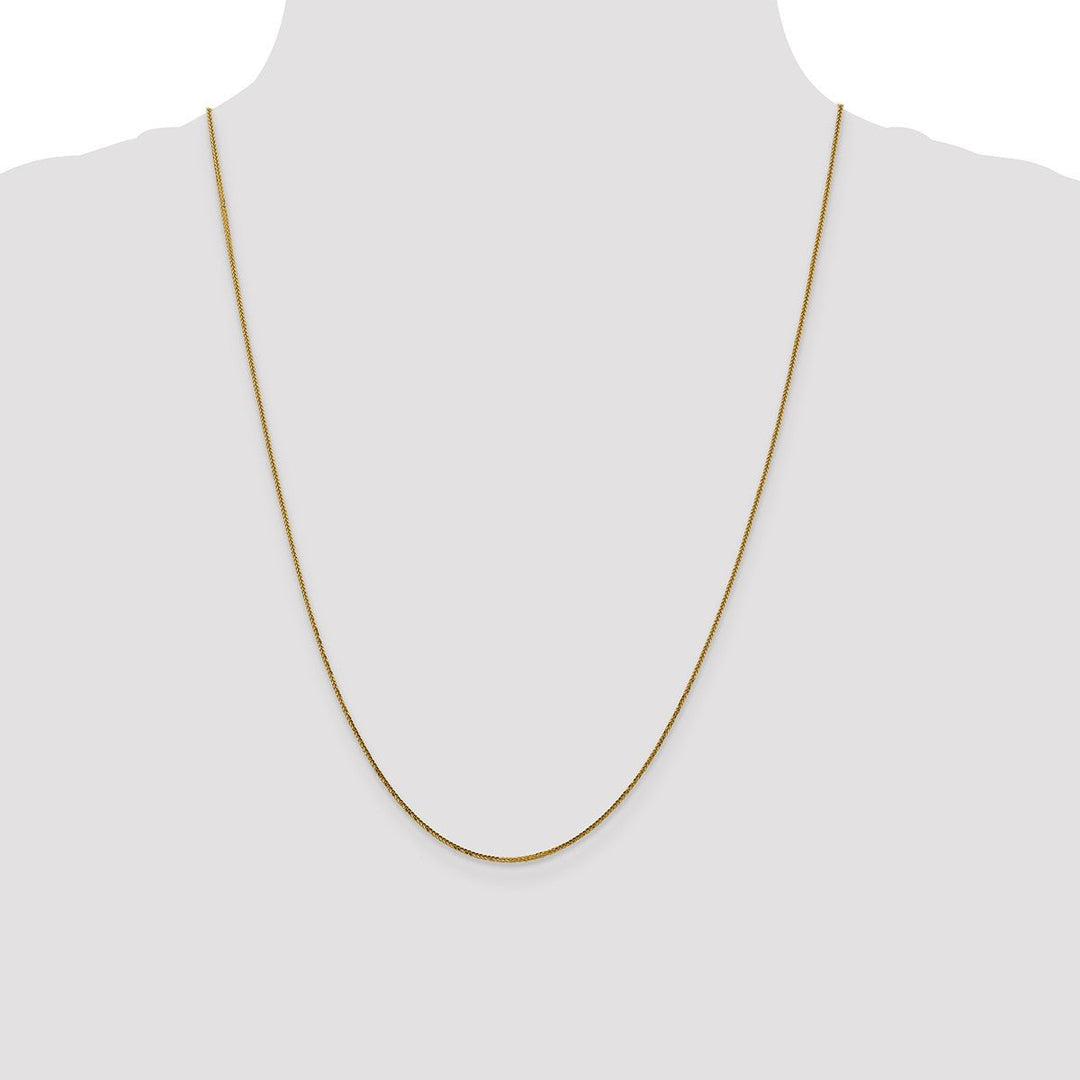 Gold 0.8mm Spiga (Wheat) Chain, 24