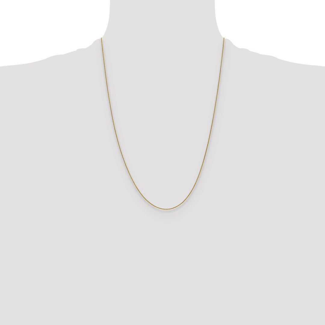 Gold 0.8mm Spiga (Wheat) Chain, 24