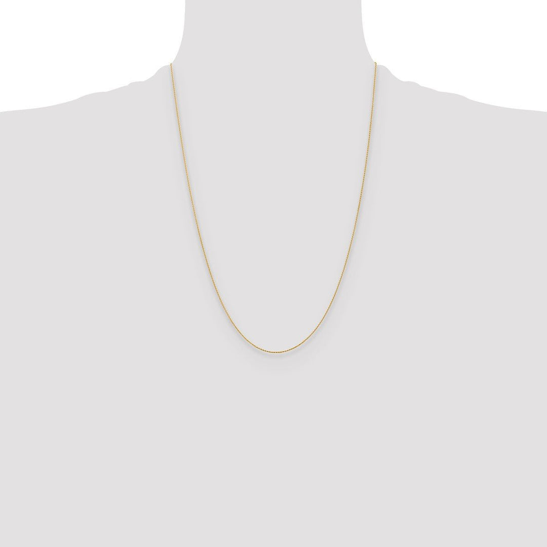 Gold 0.8mm Spiga (Wheat) Chain, 24