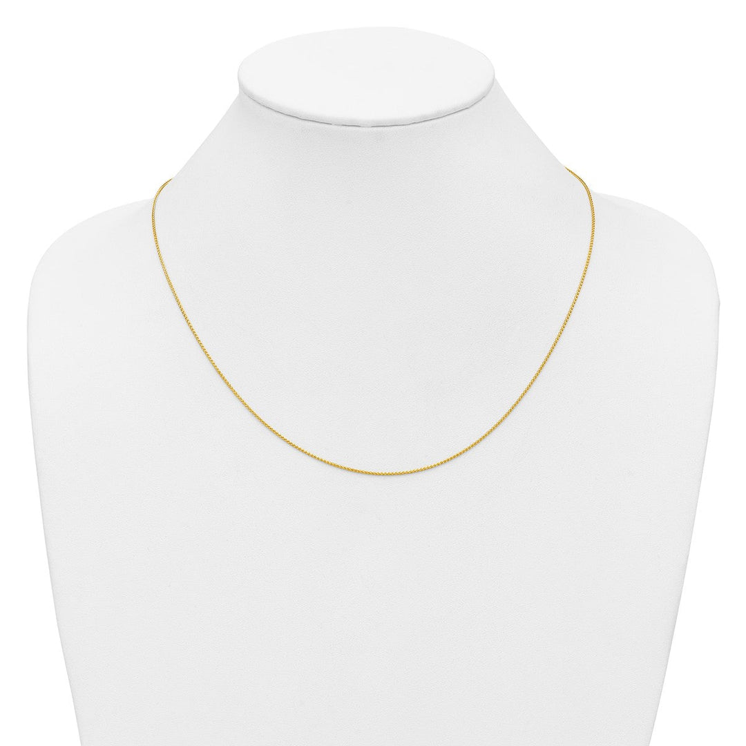 Gold 0.98mm Spiga (Wheat) Chain, 16