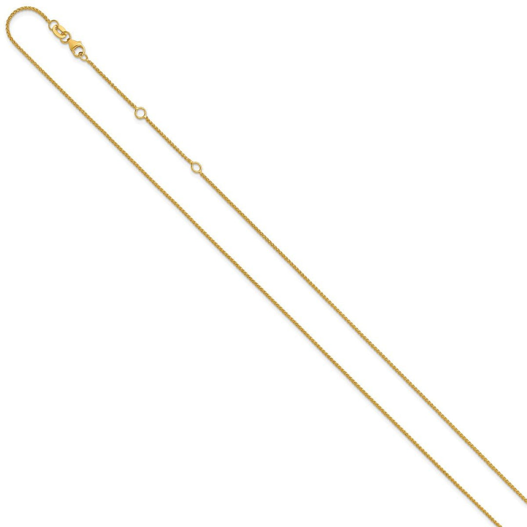 Gold 0.98mm Spiga (Wheat) Chain, 16