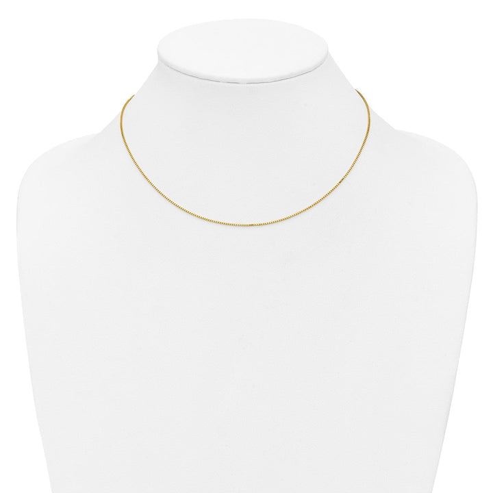 Gold 0.9mm Box Chain, 16" - Chain - Design Jewellers Edmonton