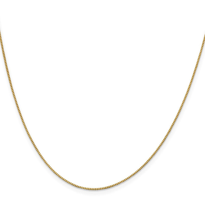 Gold 0.9mm Box Chain, 16" - Chain - Design Jewellers Edmonton