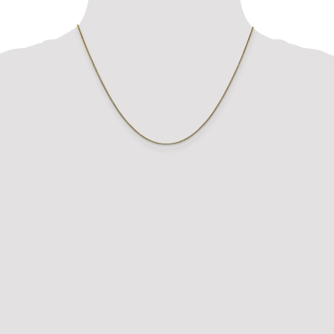 Gold 0.9mm Box Chain, 18
