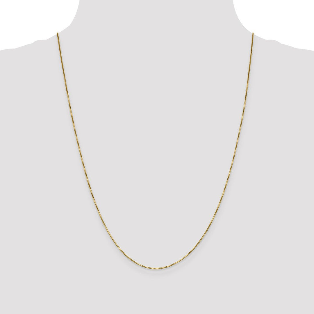 Gold 0.9mm Box Chain, 24
