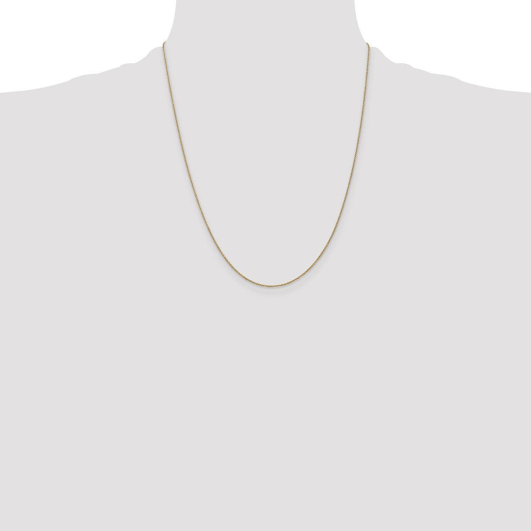 Gold 0.9mm Cable Chain, 22