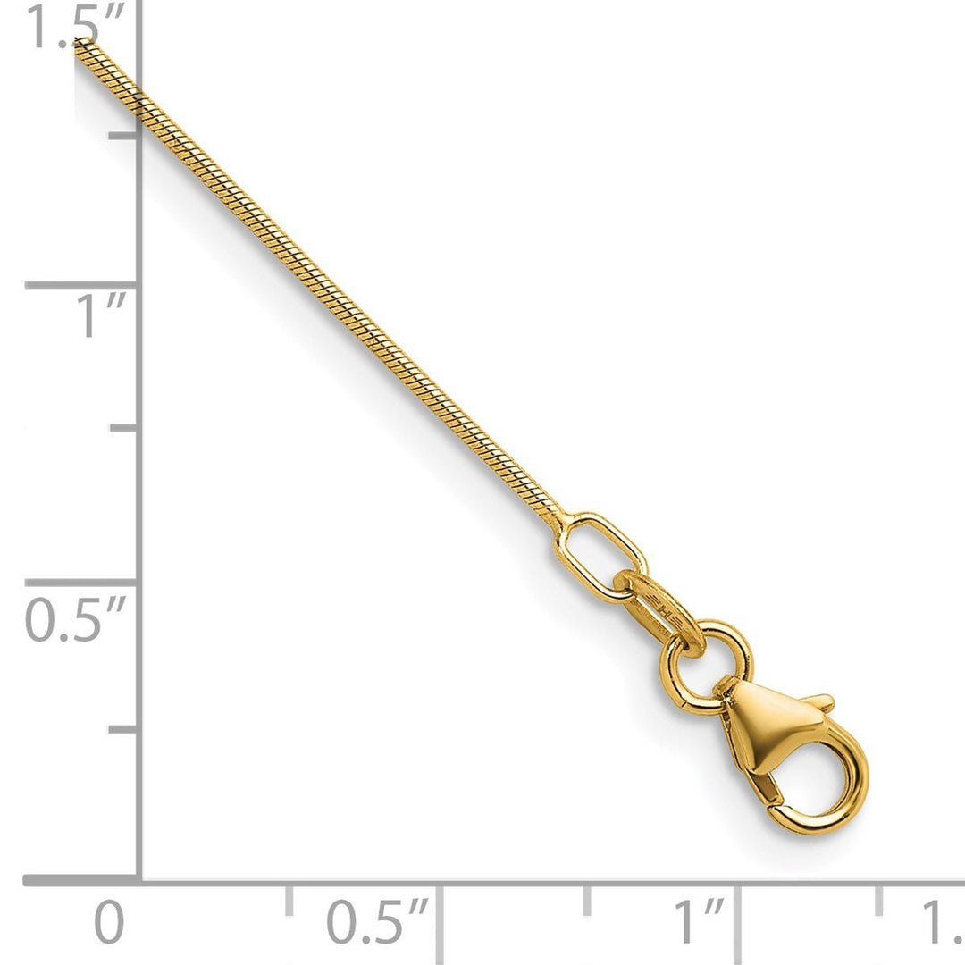 Gold 0.9mm Snake Chain, 18