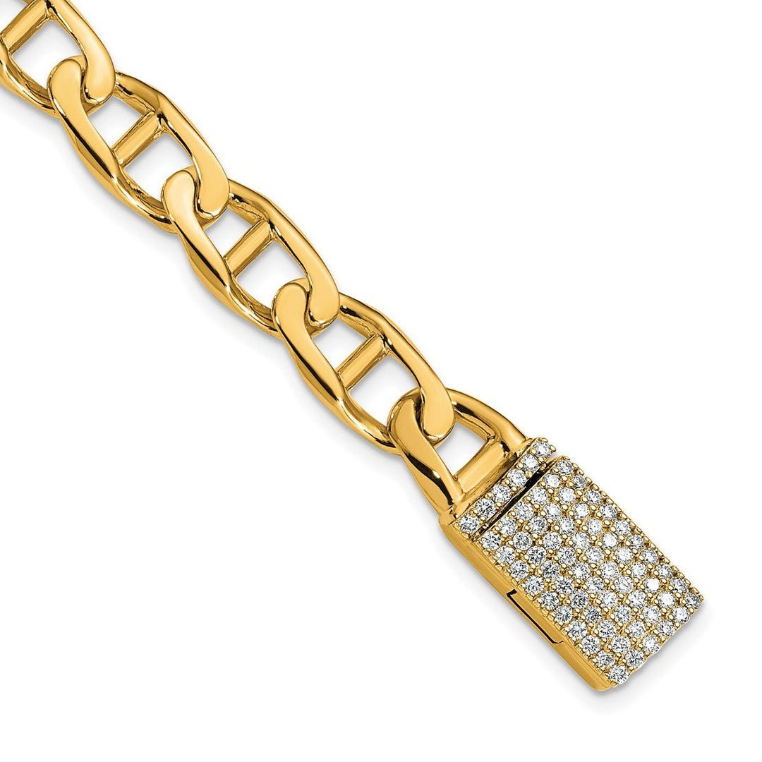 Gold 10.3mm Anchor Bracelet, 8"