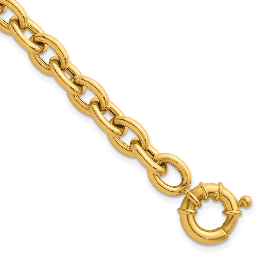 Gold 10.5mm Cable Bracelet, 8"