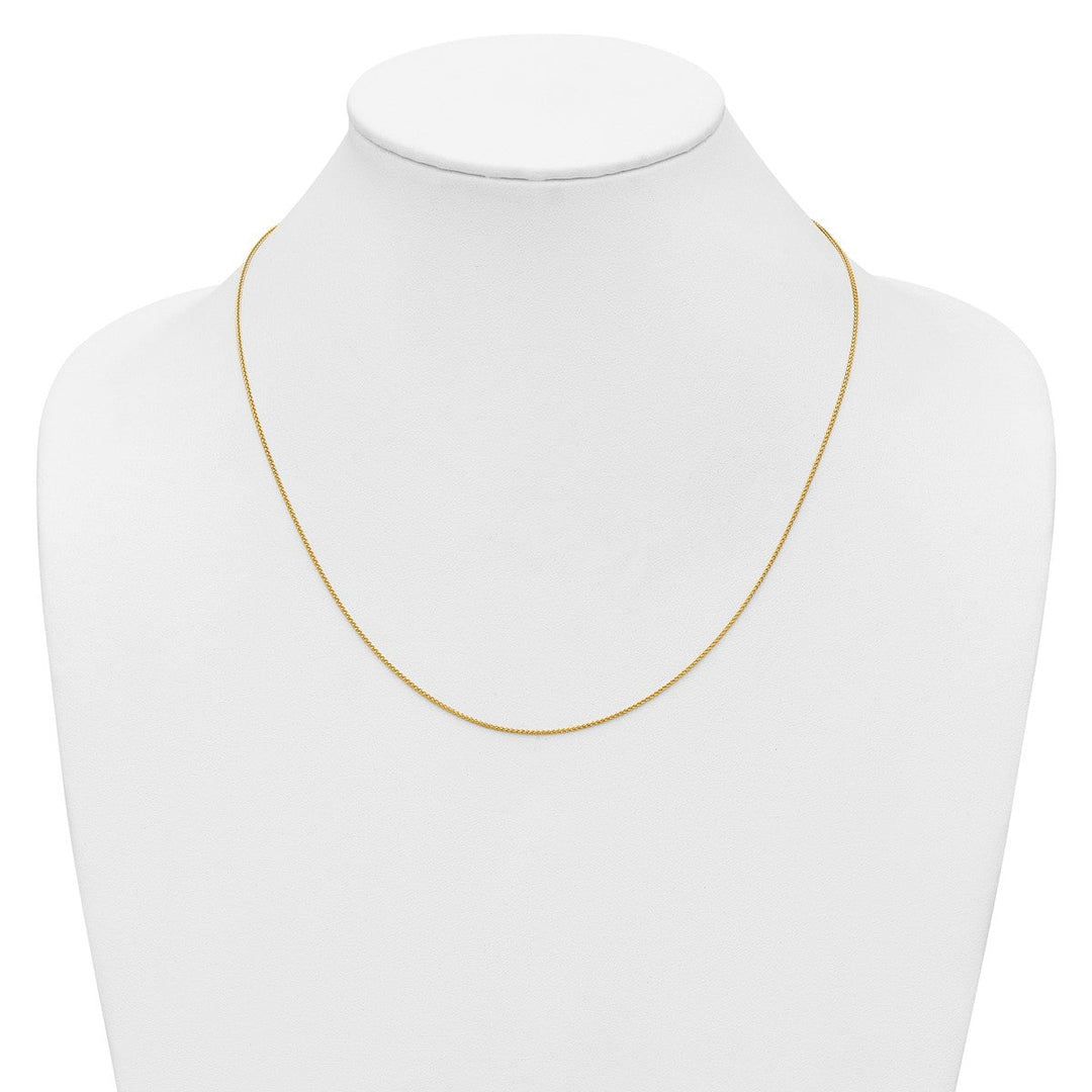 Gold 1.08mm Spiga (Wheat) Chain, 16