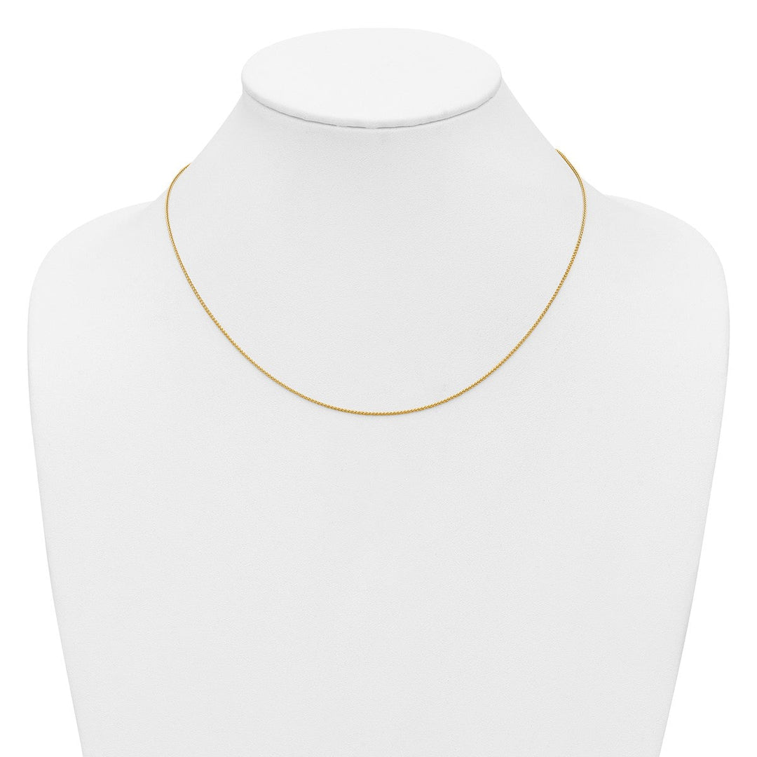 Gold 1.08mm Spiga (Wheat) Chain, 16