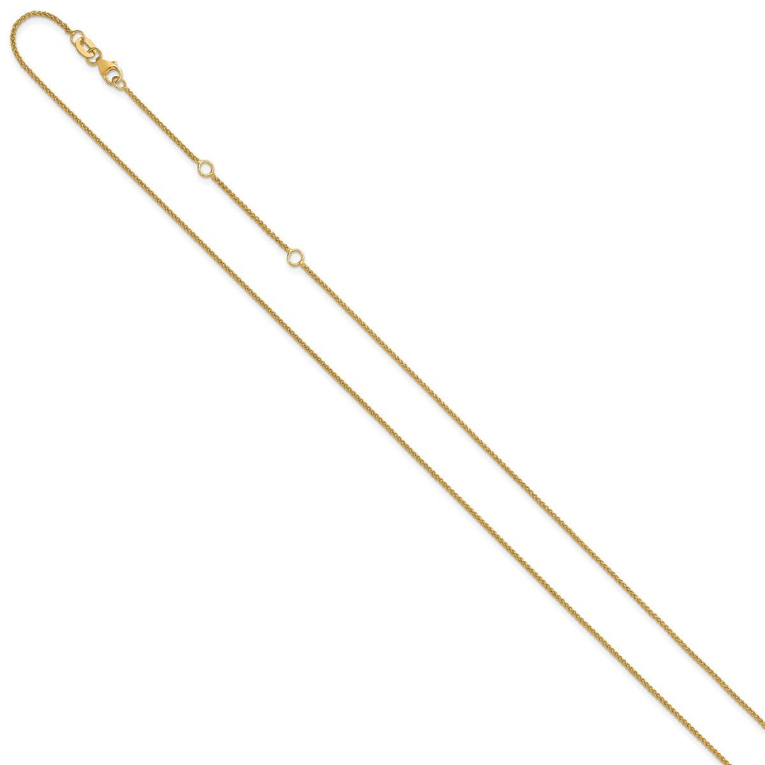 Gold 1.08mm Spiga (Wheat) Chain, 16