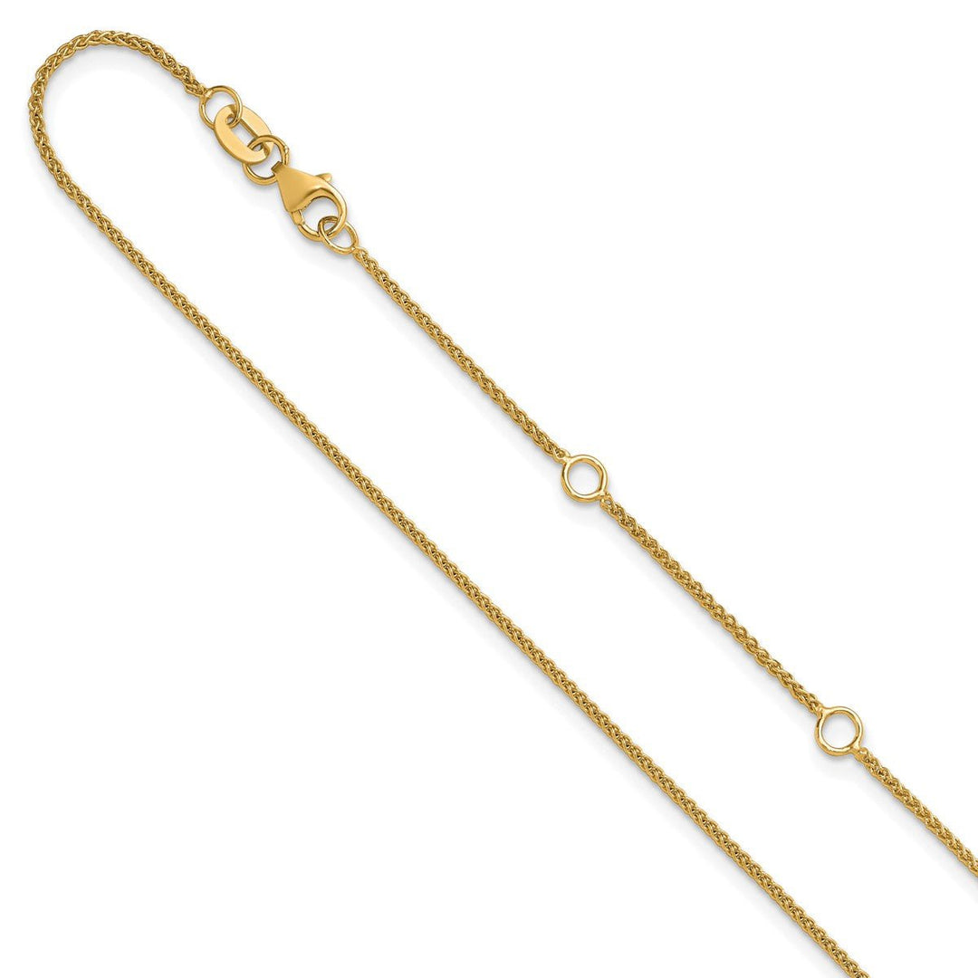 Gold 1.08mm Spiga (Wheat) Chain, 16"