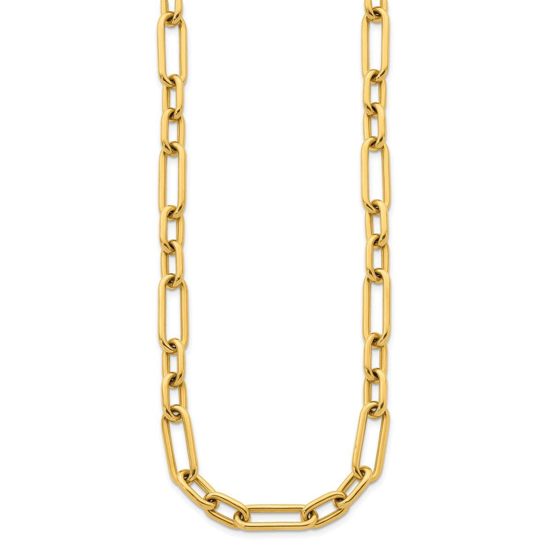 Gold 10mm Paperclip Necklace, 18