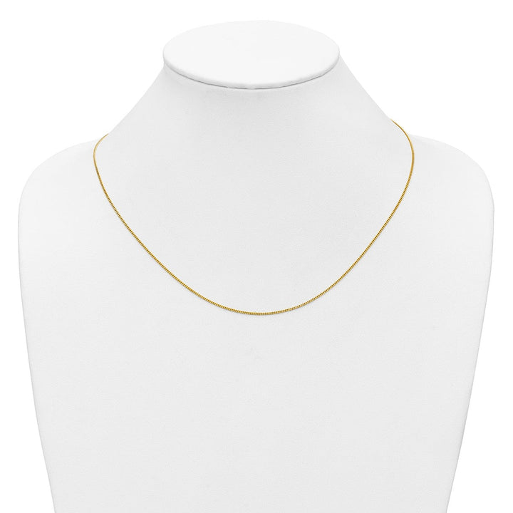 Gold 1.15mm Curb Chain, 16" - Chain - Design Jewellers Edmonton