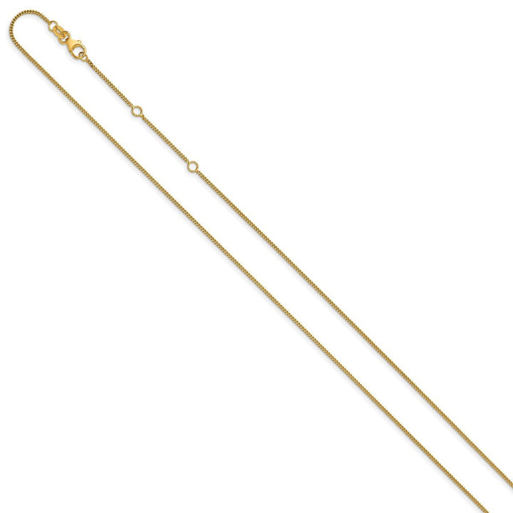 Gold 1.15mm Curb Chain, 18" - Chain - Design Jewellers Edmonton