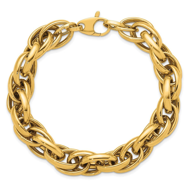 Gold 11.8mm Link, Other Bracelet, 8.5" - Bracelet - Design Jewellers Edmonton