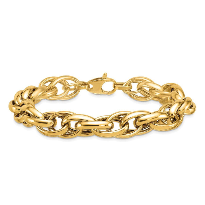 Gold 11.8mm Link, Other Bracelet, 8.5" - Bracelet - Design Jewellers Edmonton