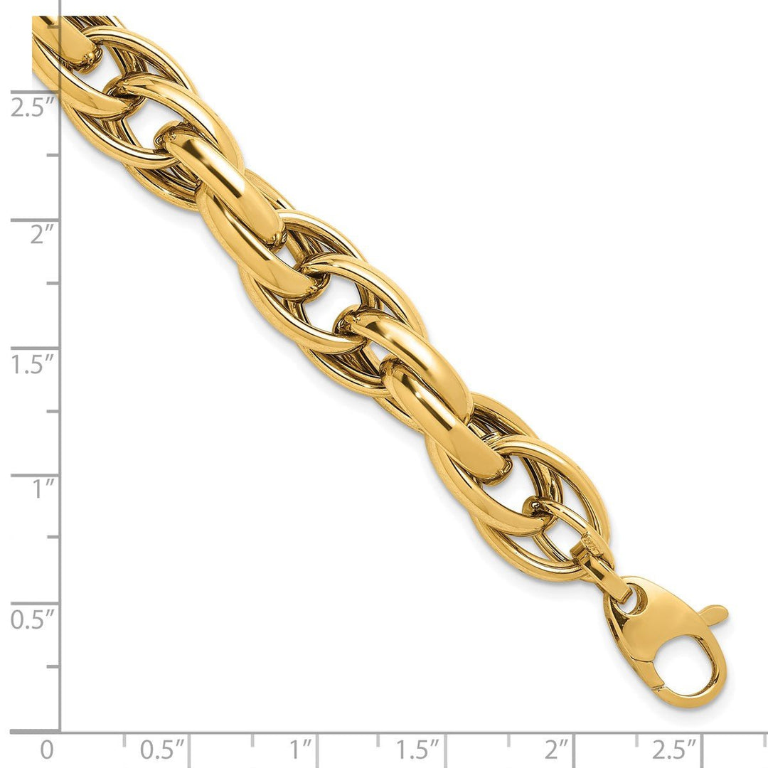 Gold 11.8mm Link, Other Bracelet, 8.5