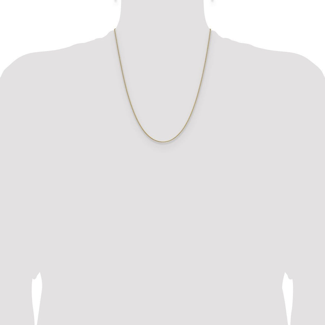Gold 1.1mm Box Chain, 22