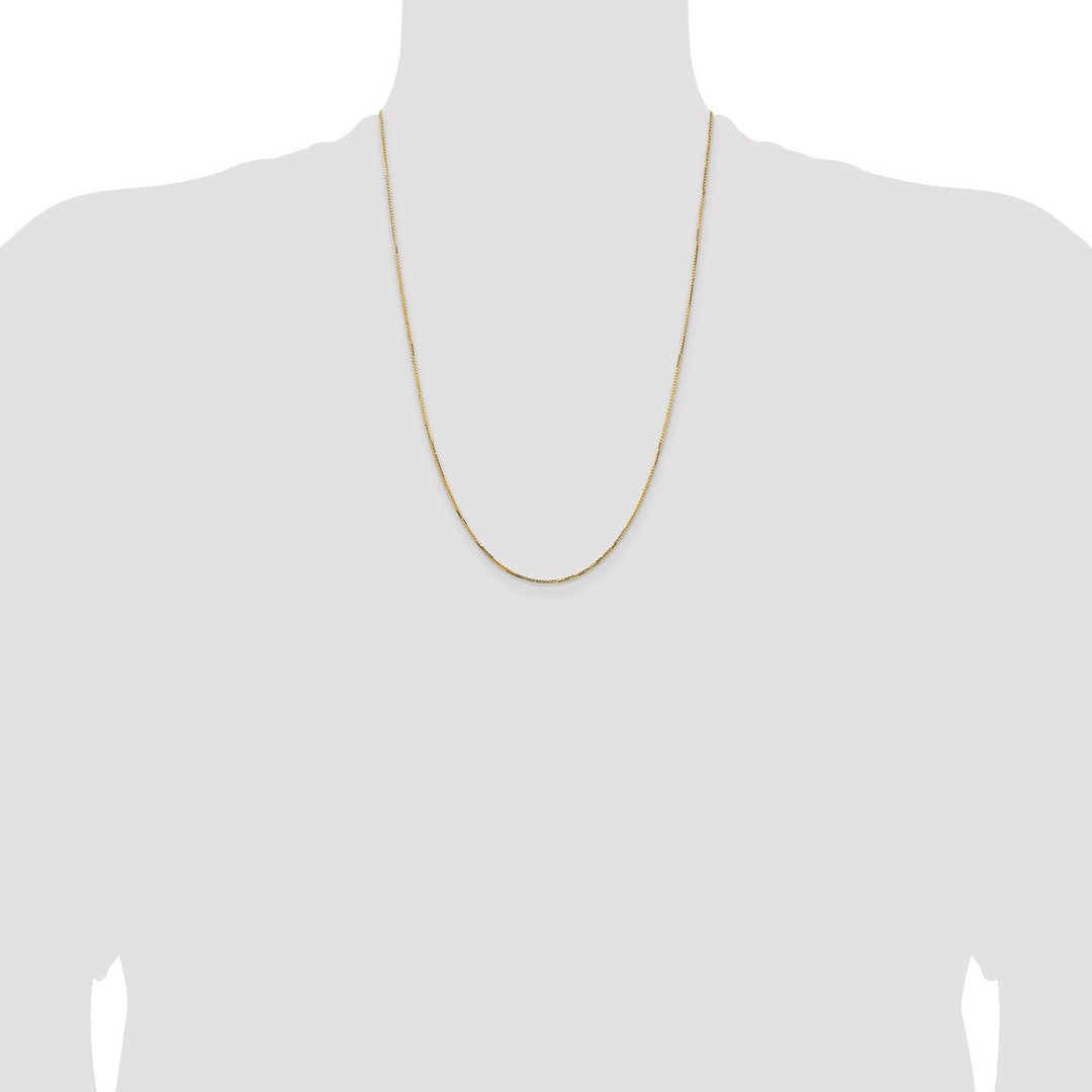 Gold 1.1mm Box Chain, 24