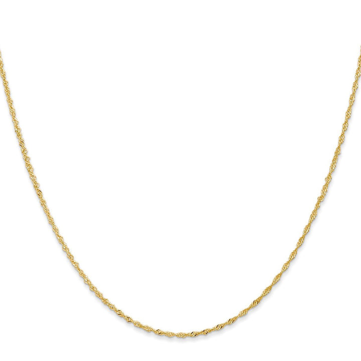 Gold 1.1mm Singapore Chain, 16" - Chain - Design Jewellers Edmonton