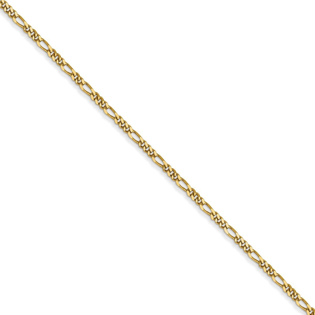 Gold 1.25mm Figaro Chain, 100"