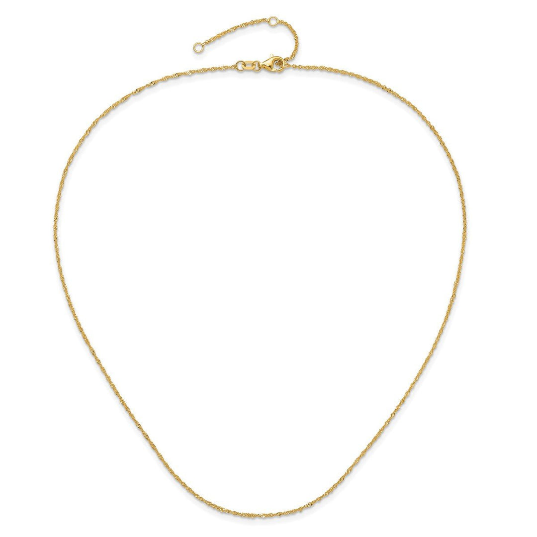 Gold 1.25mm Singapore Chain, 16