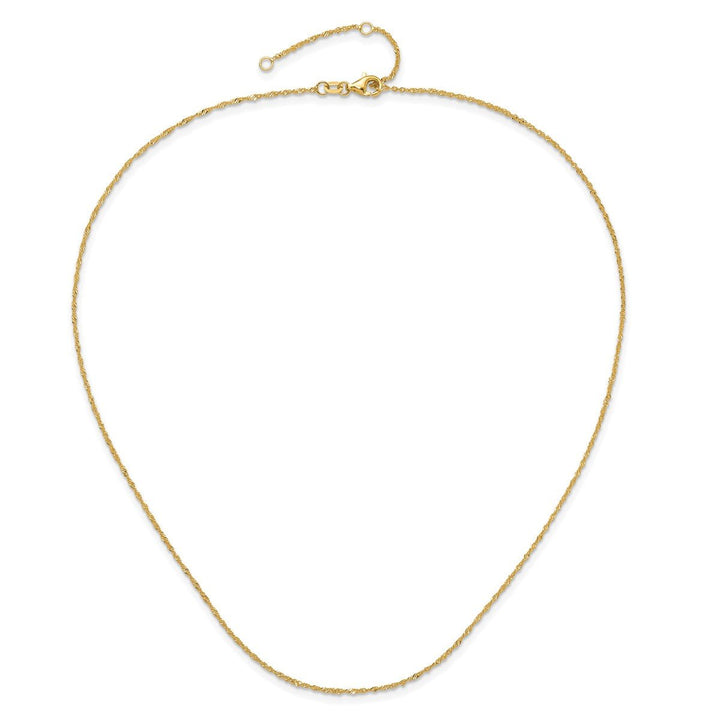 Gold 1.25mm Singapore Chain, 16" - Chain - Design Jewellers Edmonton