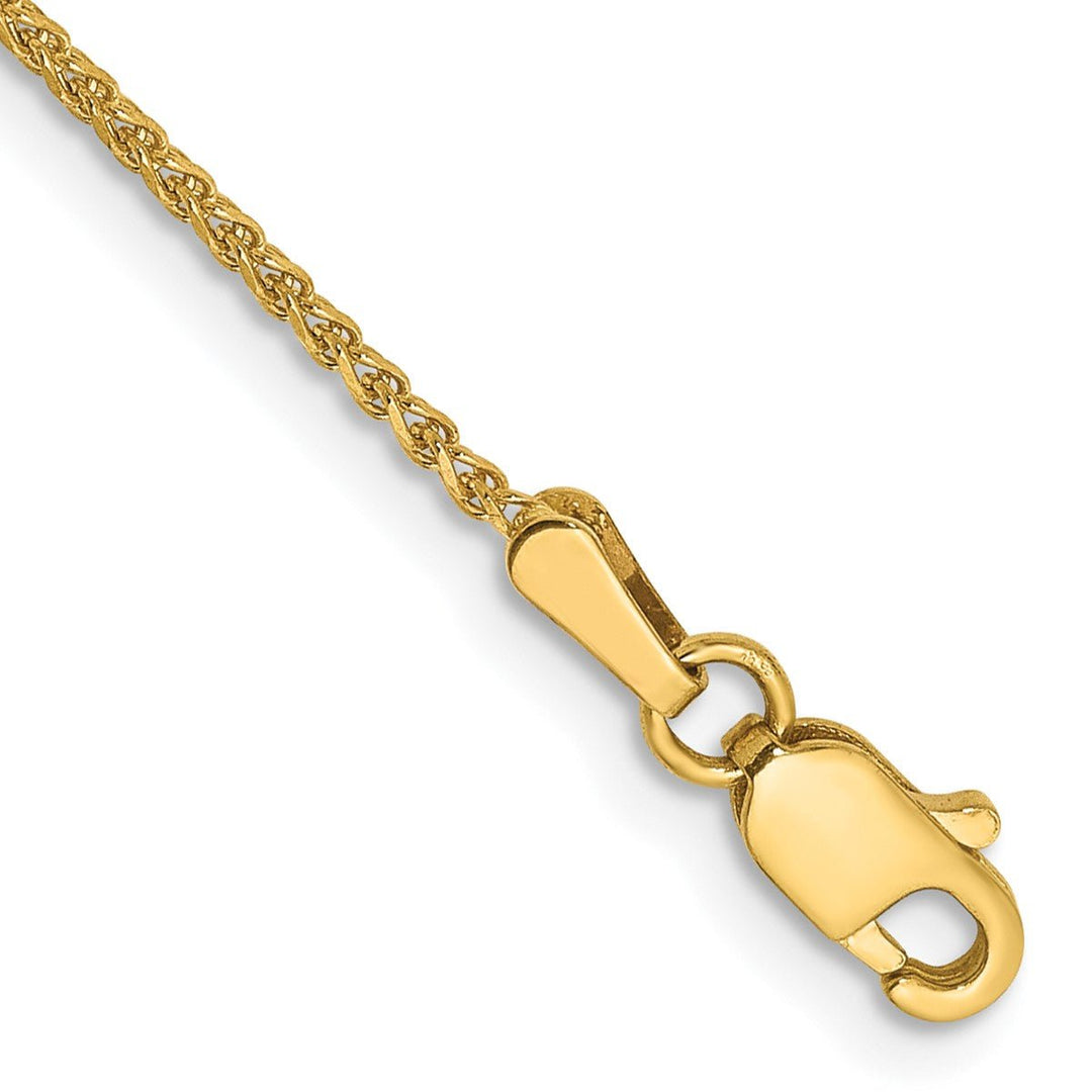 Gold 1.25mm Spiga (Wheat) Chain, 10"