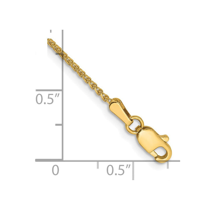 Gold 1.25mm Spiga (Wheat) Chain, 10" - Chain - Design Jewellers Edmonton