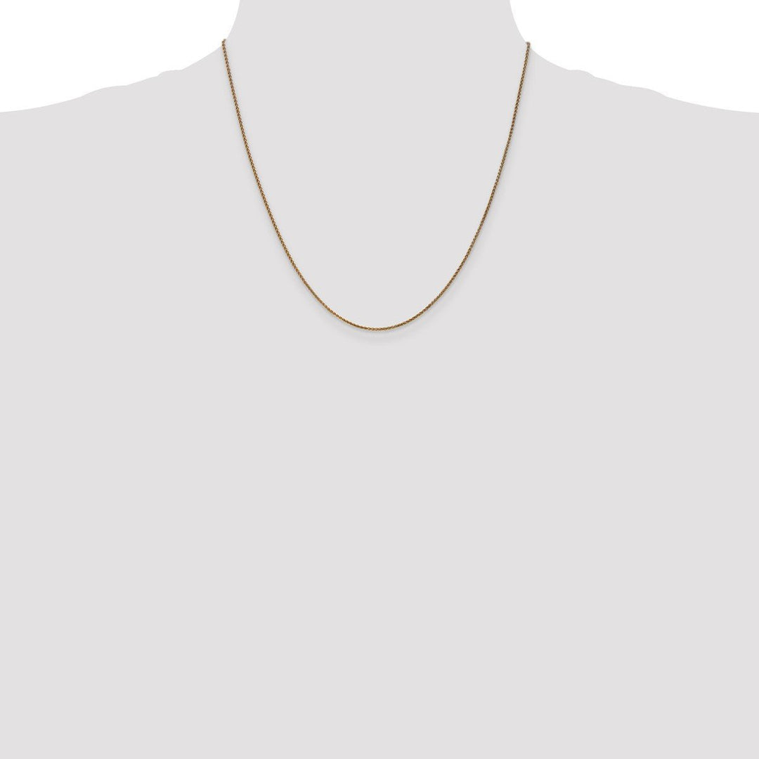 Gold 1.25mm Spiga (Wheat) Chain, 20