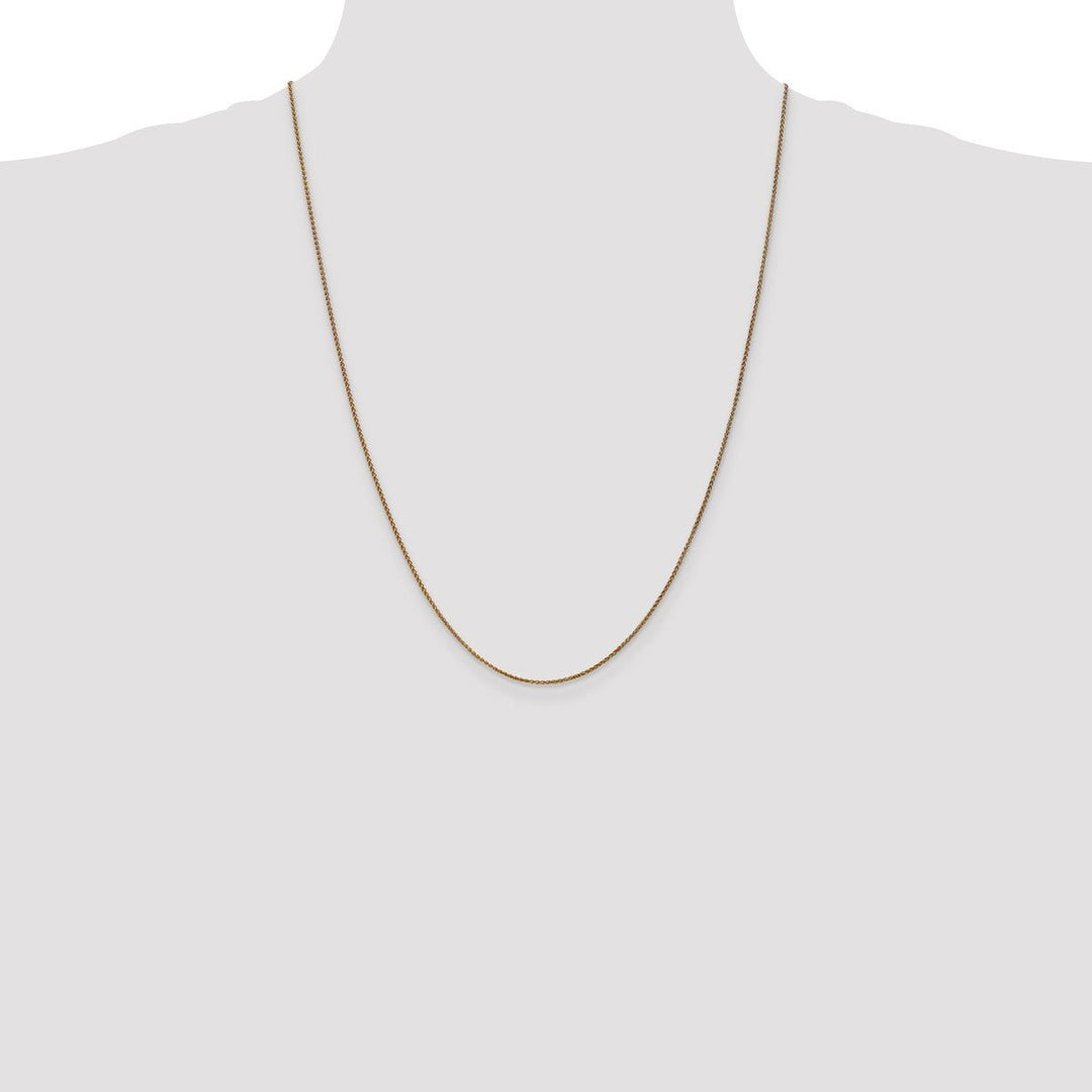 Gold 1.25mm Spiga (Wheat) Chain, 24