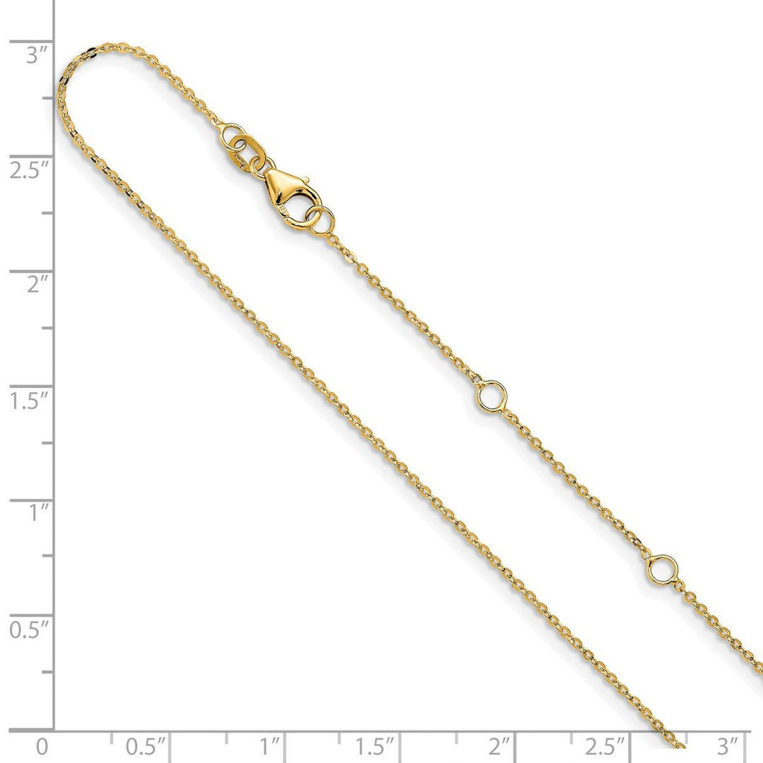 Gold 1.2mm Cable Chain, 16