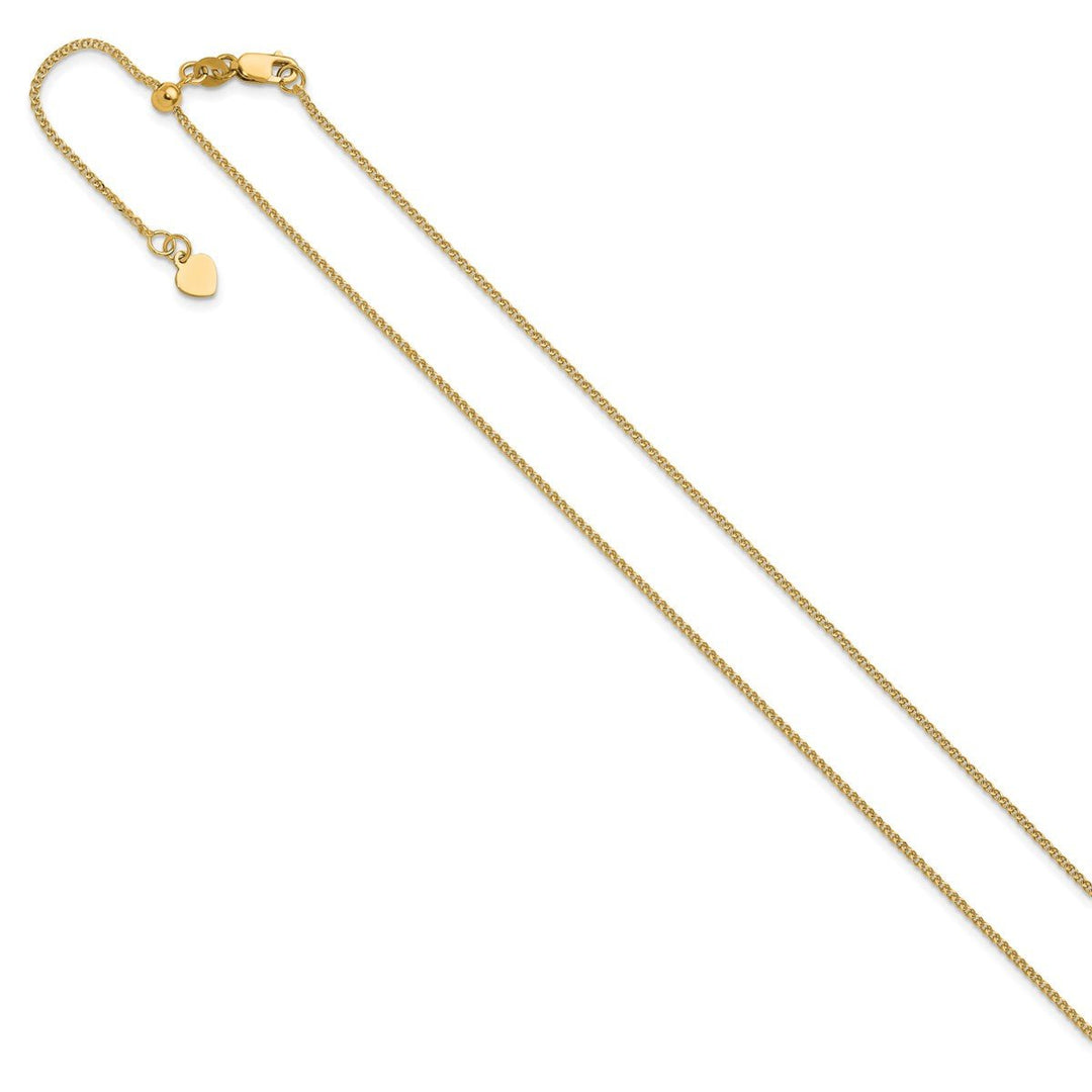 Gold 1.2mm Curb Necklaces, 22