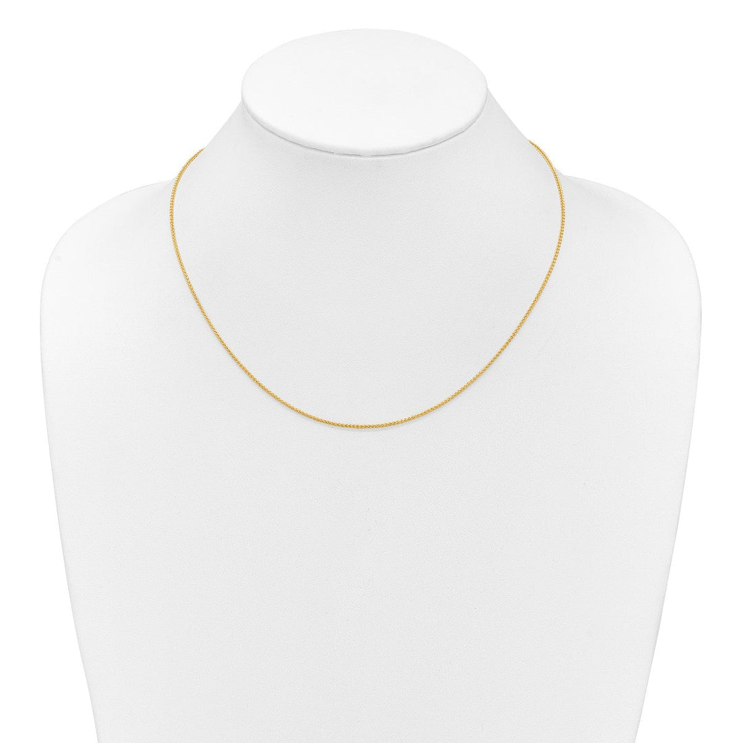 Gold 1.2mm Spiga (Wheat) Chain, 16
