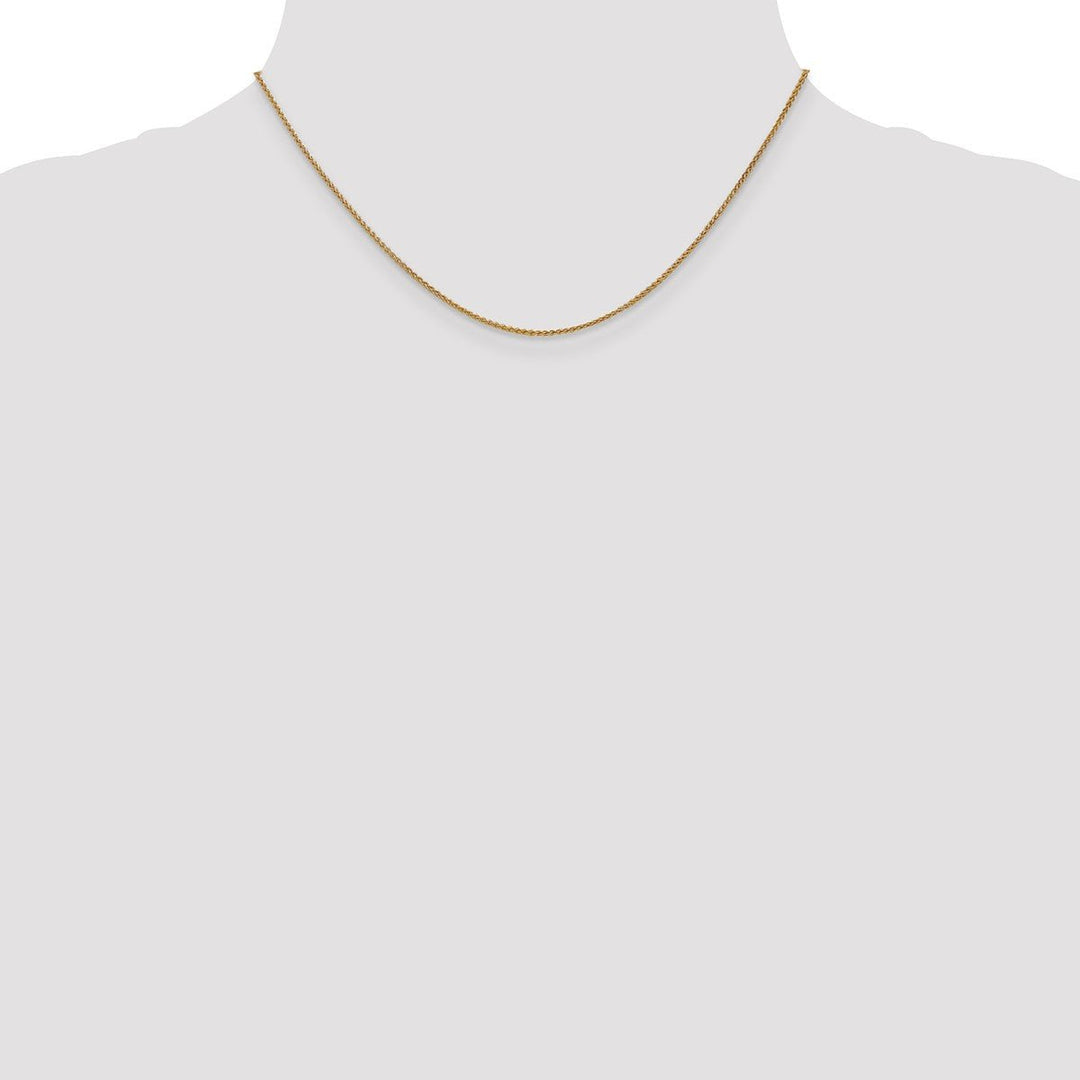 Gold 1.2mm Spiga (Wheat) Chain, 16