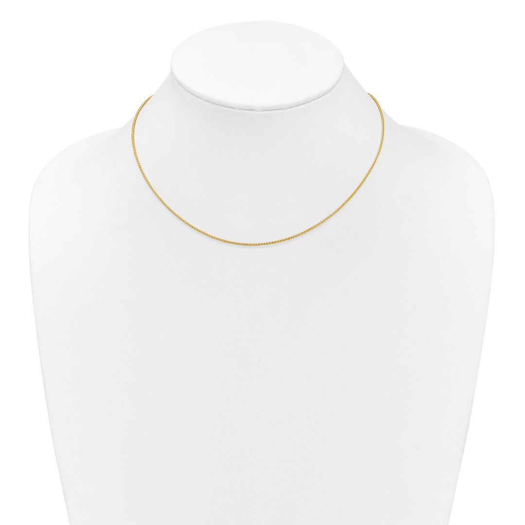 Gold 1.2mm Spiga (Wheat) Chain, 16