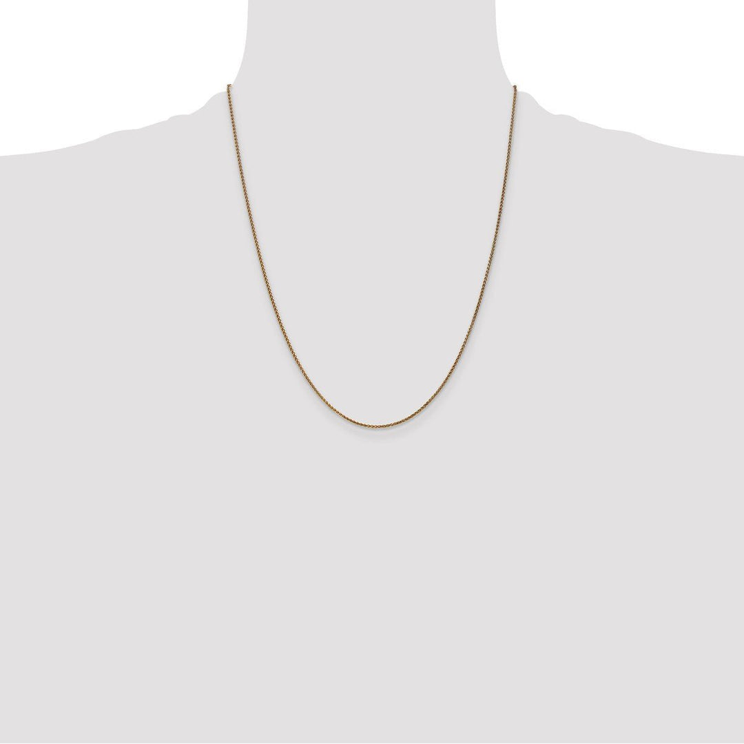 Gold 1.2mm Spiga (Wheat) Chain, 22