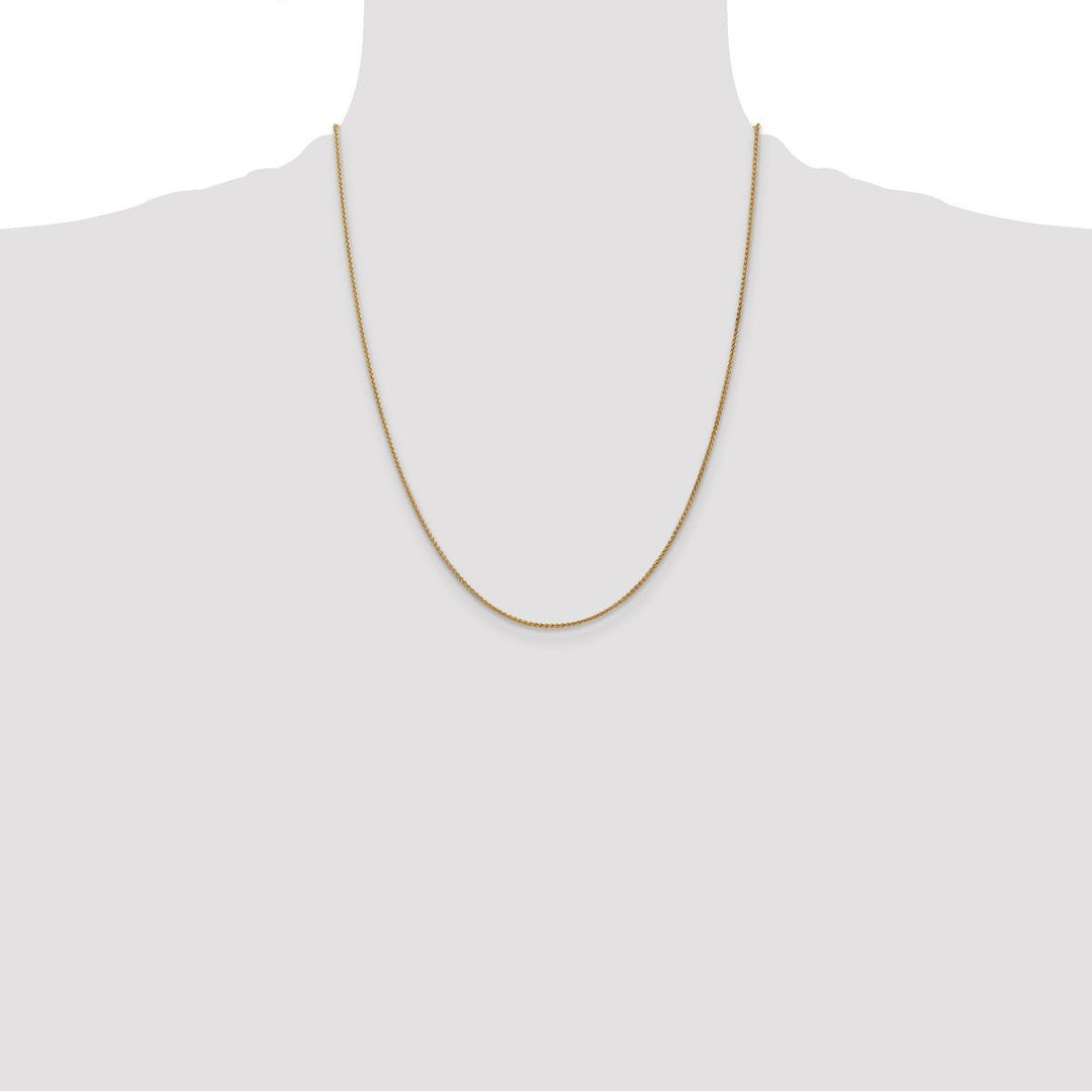 Gold 1.2mm Spiga (Wheat) Chain, 22