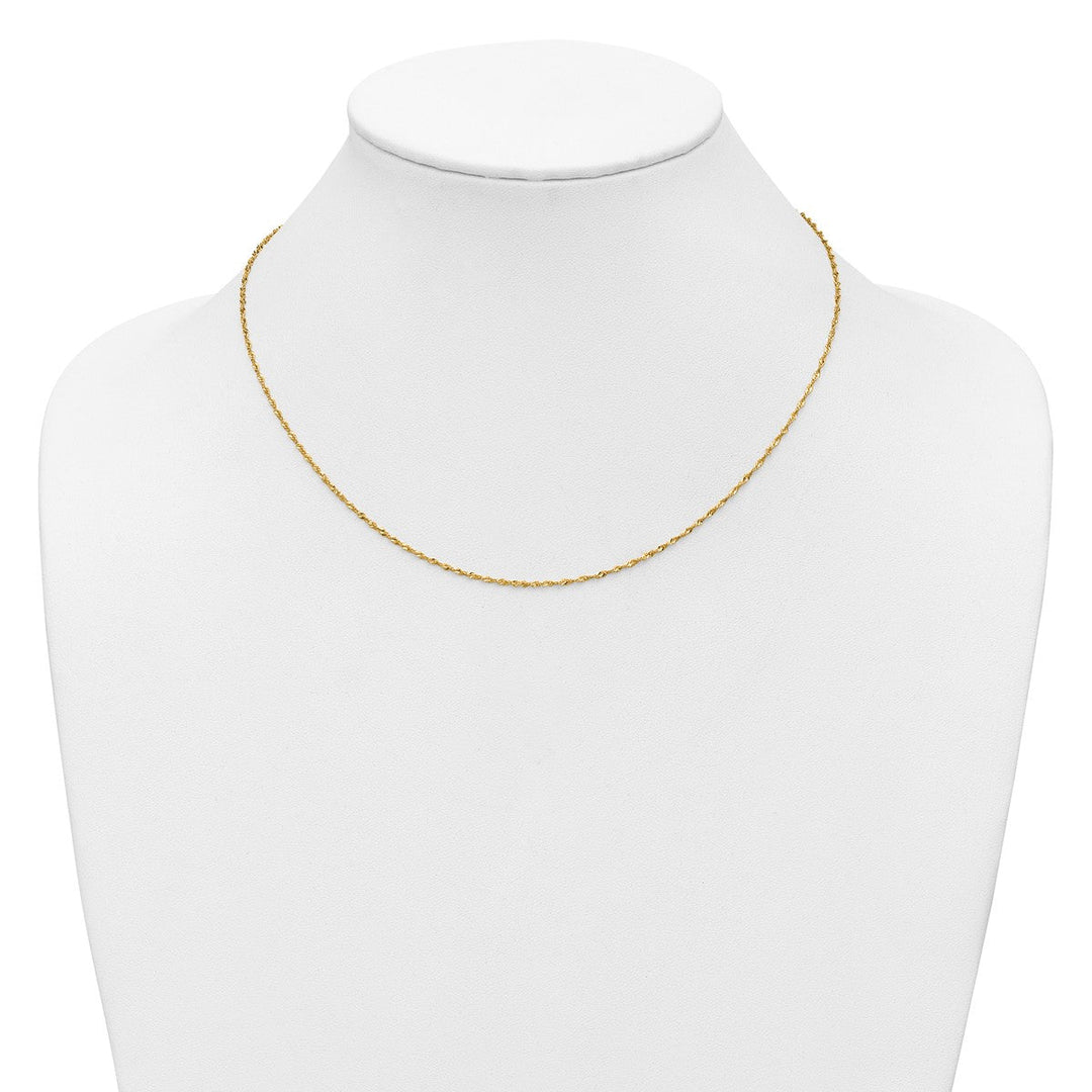Gold 1.35mm Singapore Chain, 16