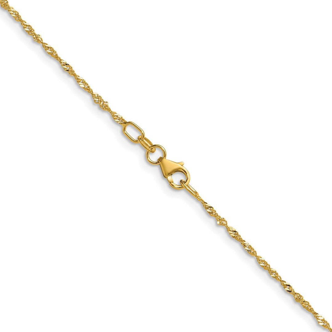 Gold 1.35mm Singapore Chain, 16