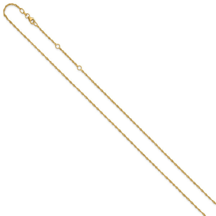 Gold 1.35mm Singapore Chain, 16" - Chain - Design Jewellers Edmonton