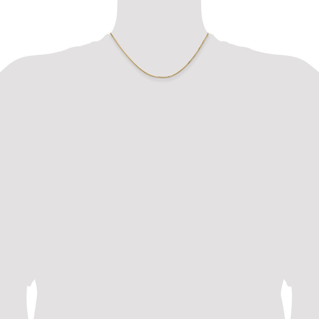 Gold 1.3mm Box Chain, 16