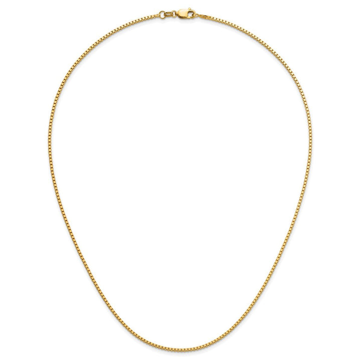 Gold 1.3mm Box Chain, 18" - Chain - Design Jewellers Edmonton